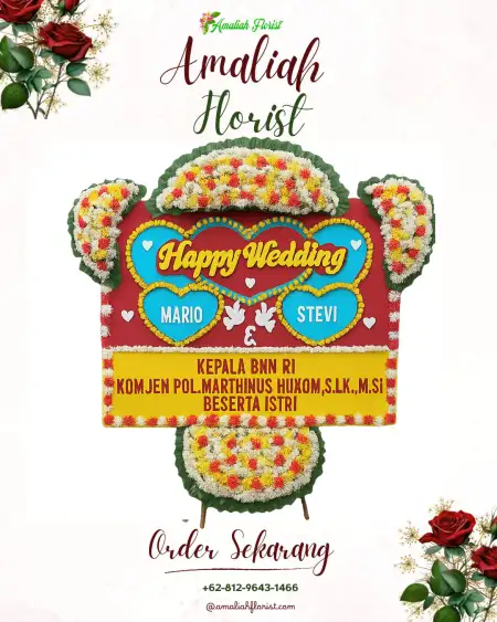 Papan Bunga Pernikahan Ganjar Agung